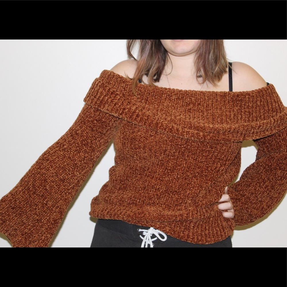 Knitted Off the Shoulder Sweater